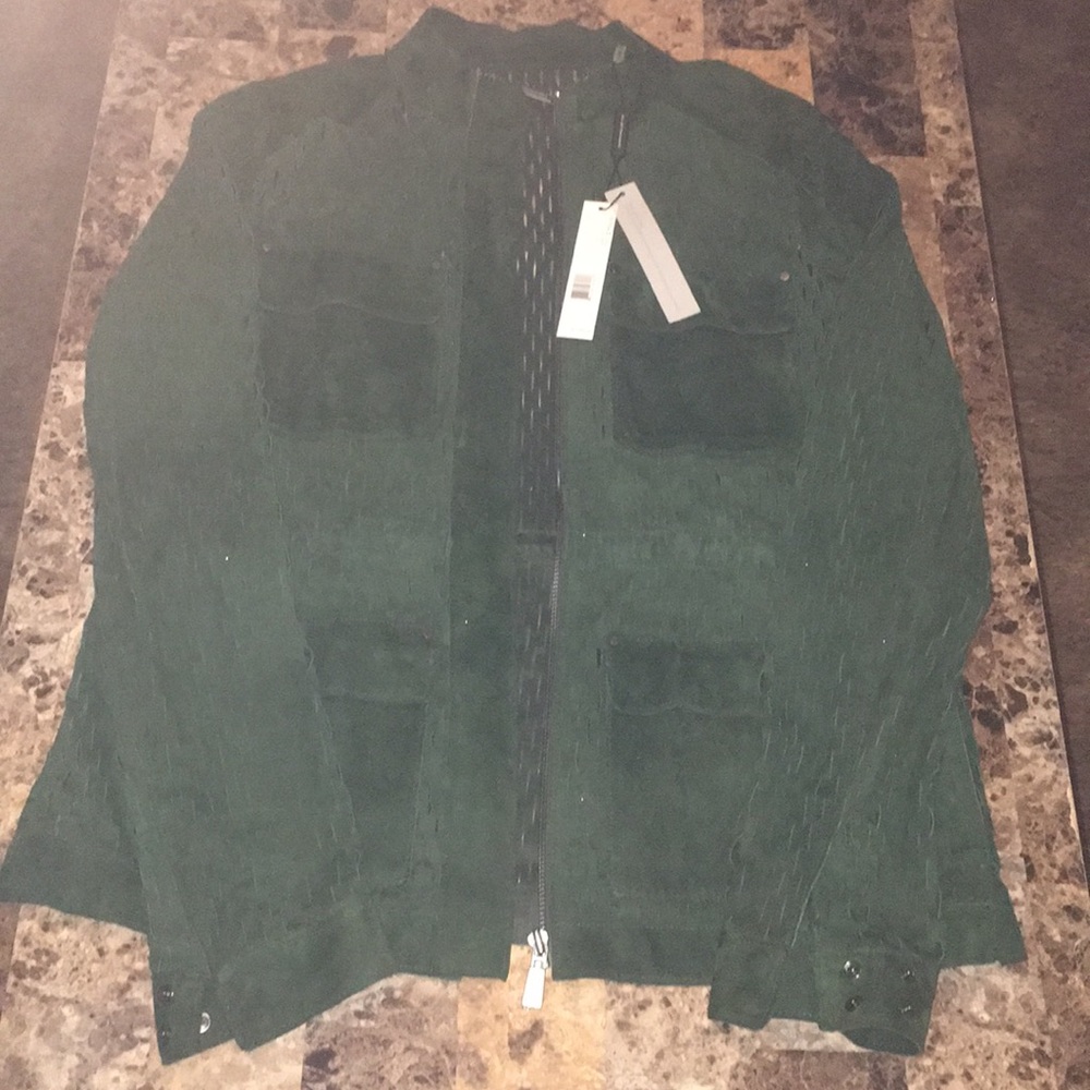 Green Suede Elie Tahari Jacket